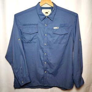 Dakota Grizzly Fishing Shirt, Gorpcore, Hiking, Outdoors, Blue, Mens XXL, vented